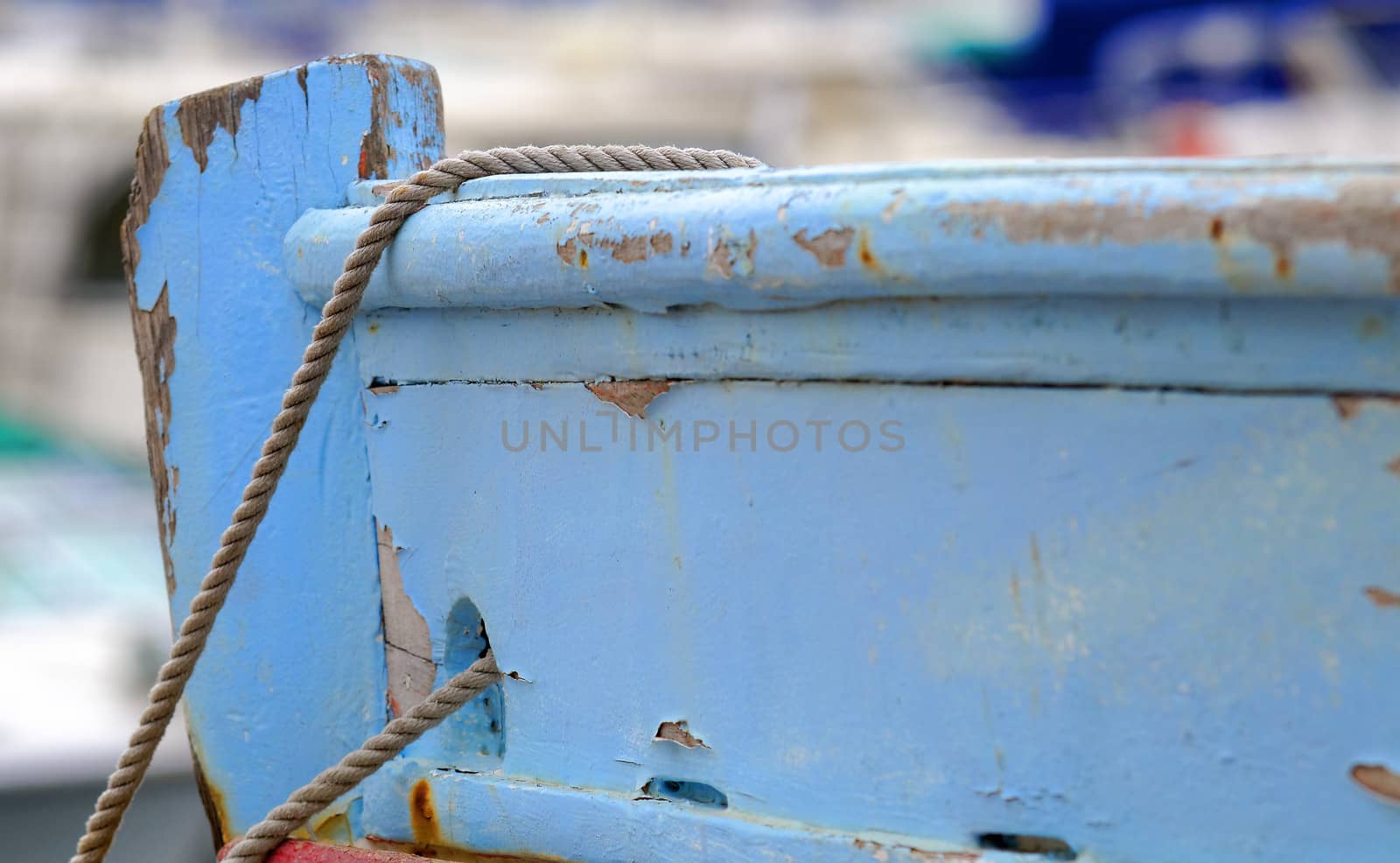 Blue boat by gufoto
