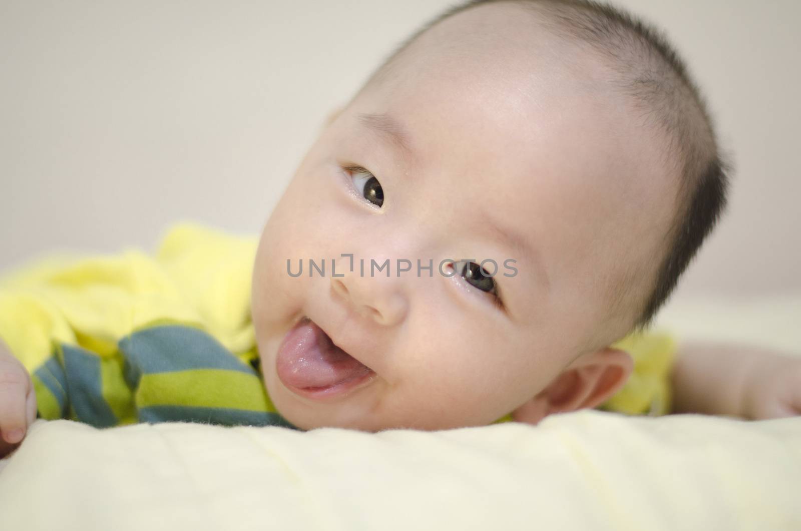 Cute infant smiling