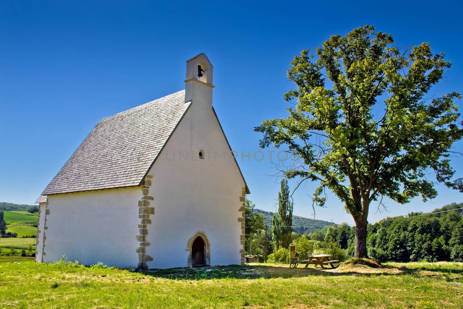 Old stone church on Kalnik mountain, Prigorje region, Croatia
