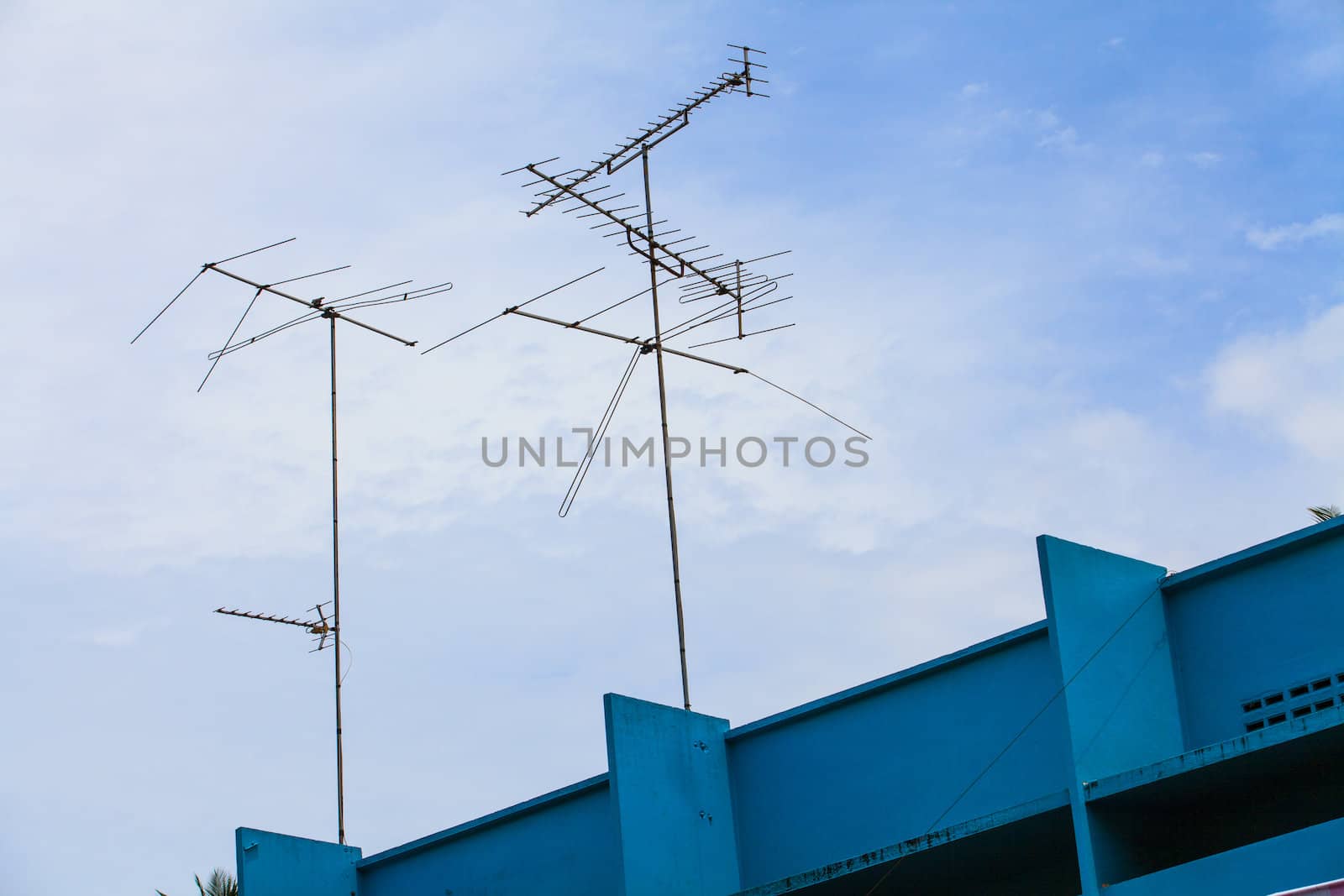 Communication Station with blue sky.