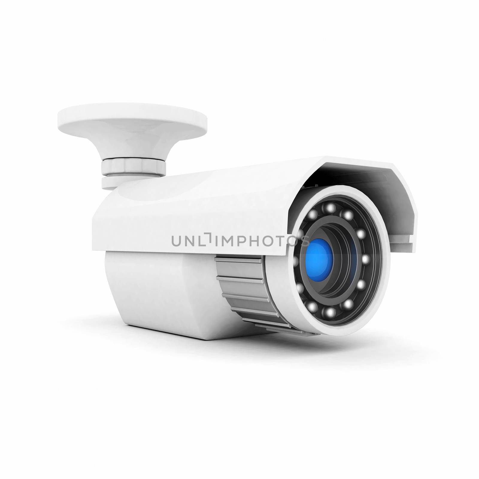 Camera image on white background