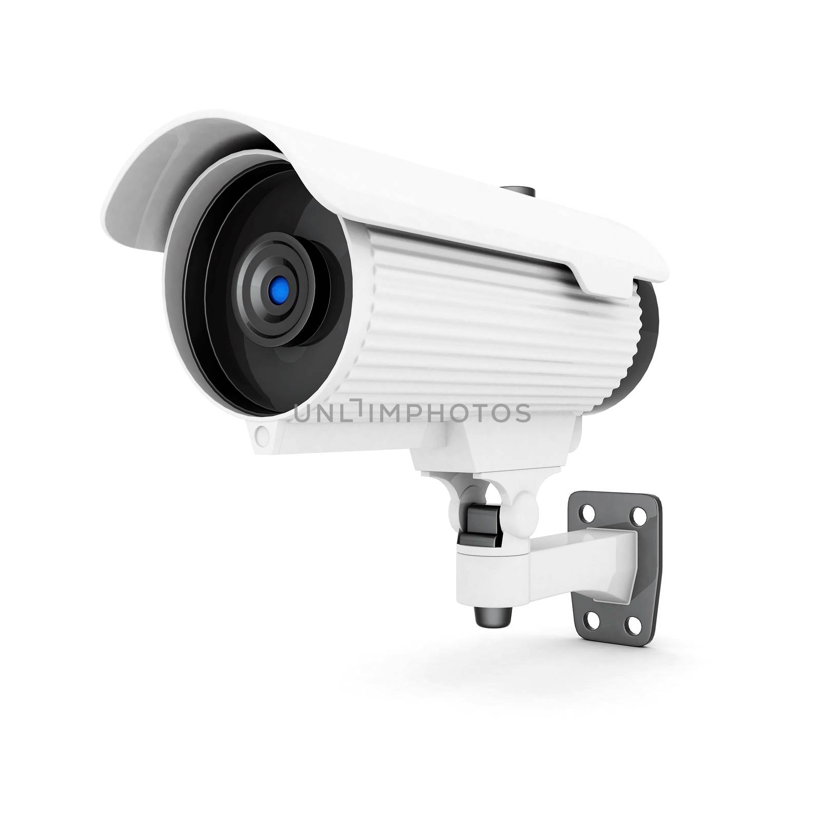 Camera image on white background