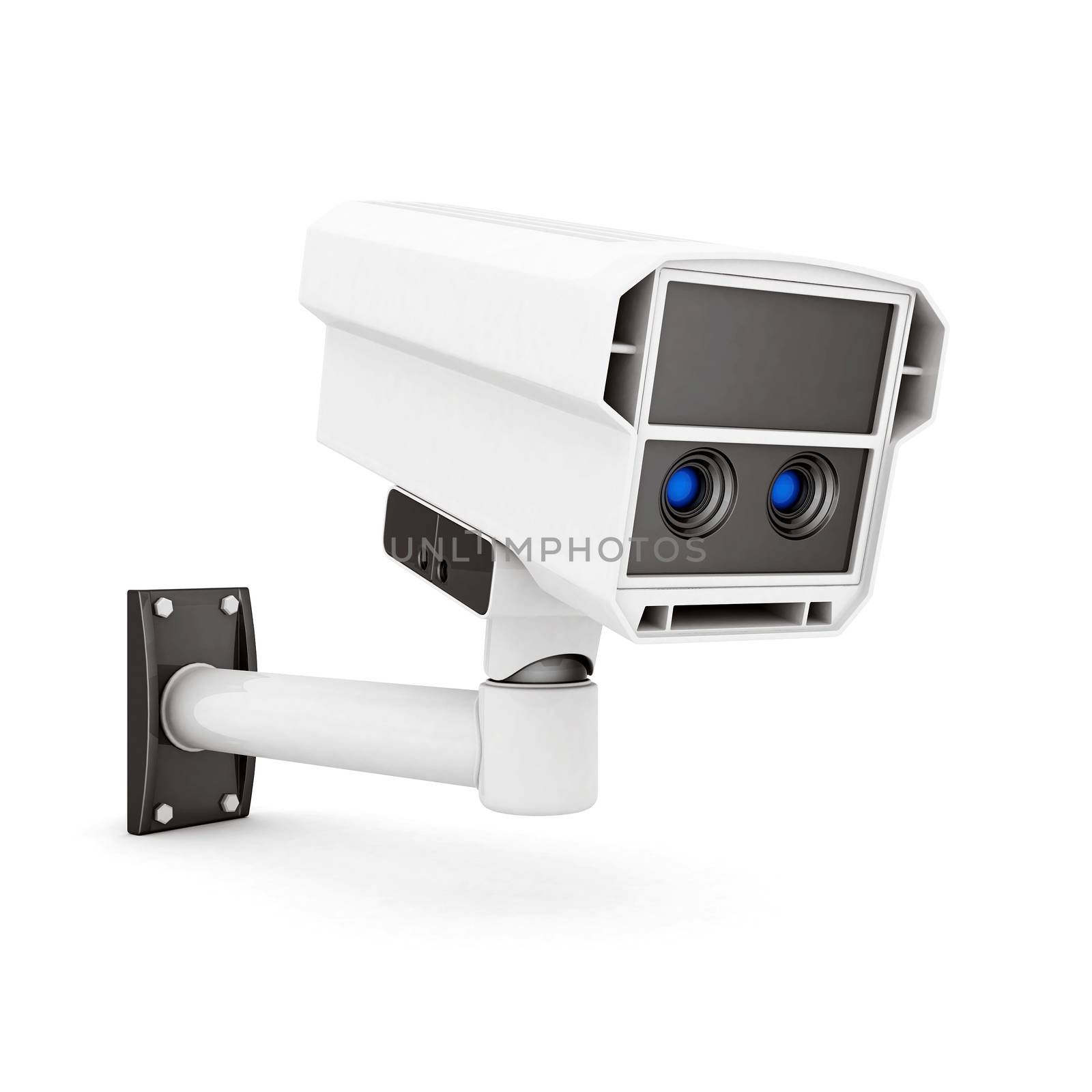 Camera image on white background
