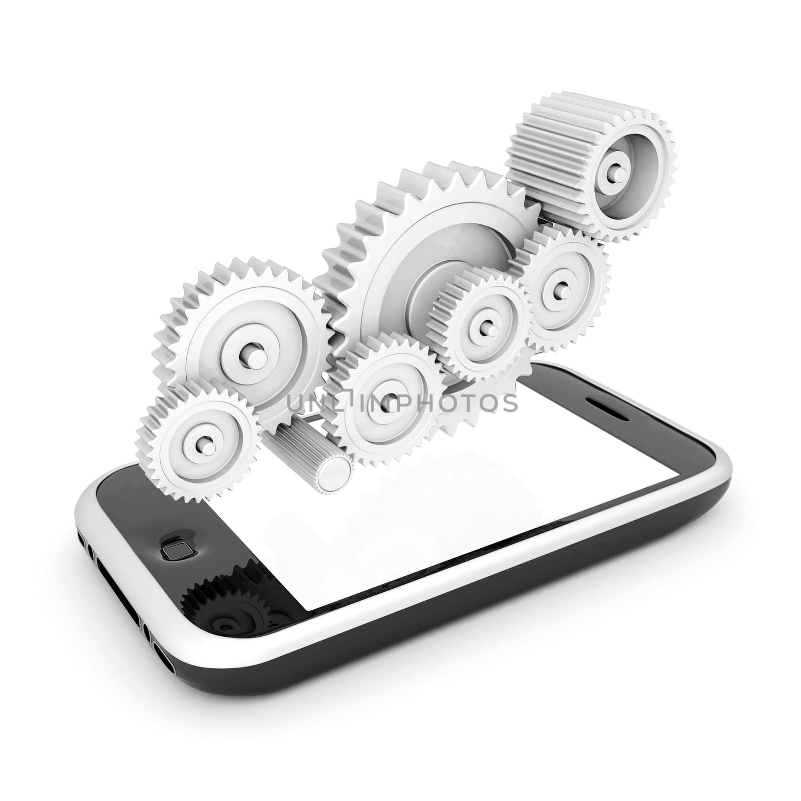 Image smartphone isolated on a white background