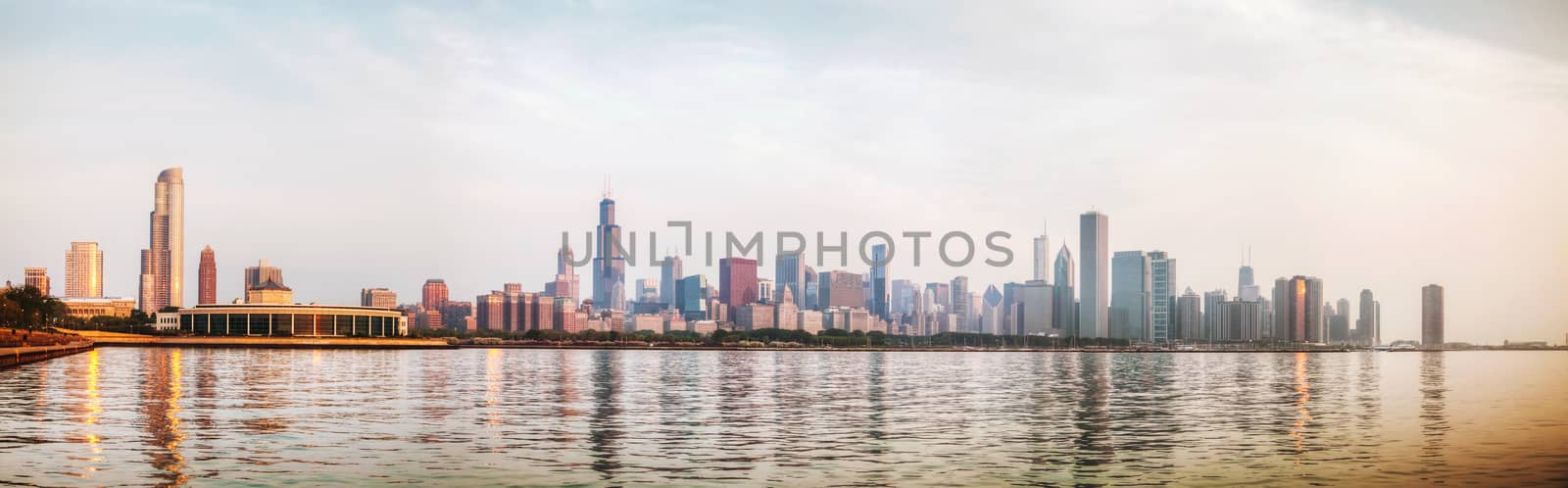 Downtown Chicago, IL on a cloudy day by AndreyKr