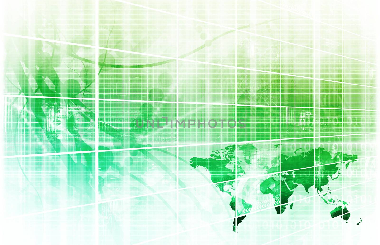 Digital Signal Technology Abstract as Pattern Art