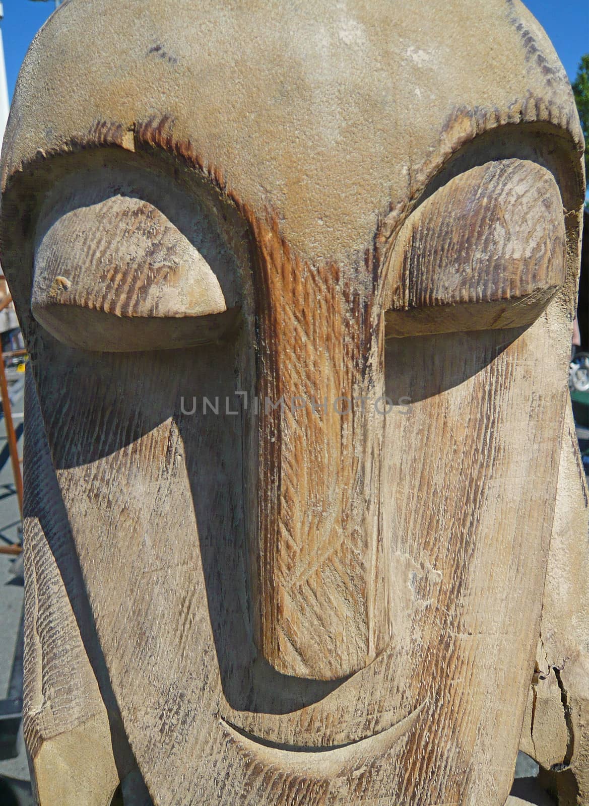 Sculpture carved from wood on Flea Market