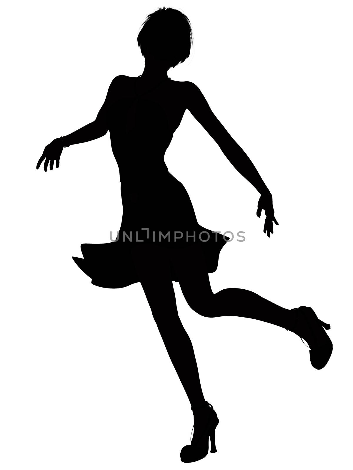 Digital Silhouette of a dancing Girl