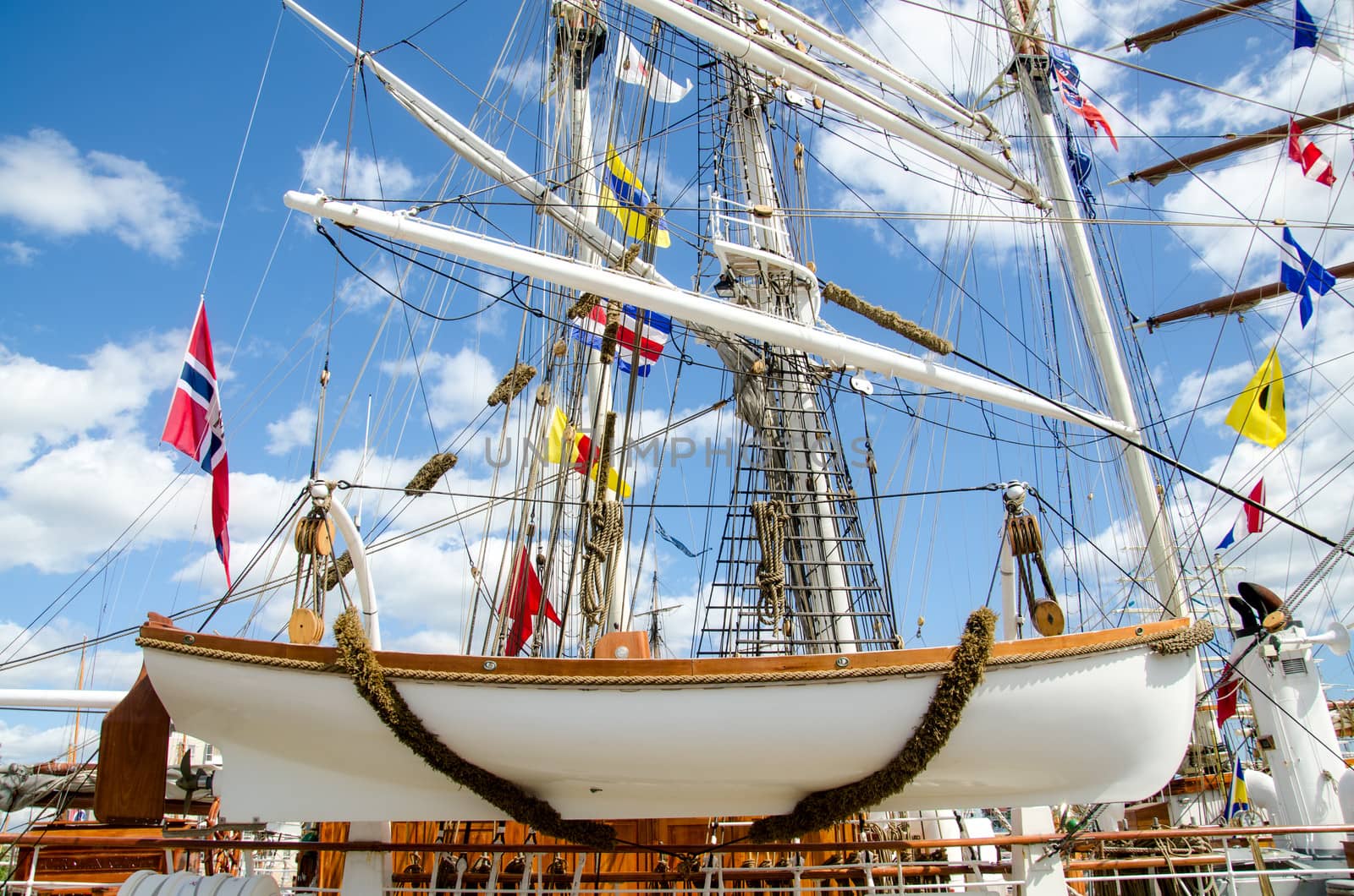 Vintage sailboat regatta in Helsinki. Finland.