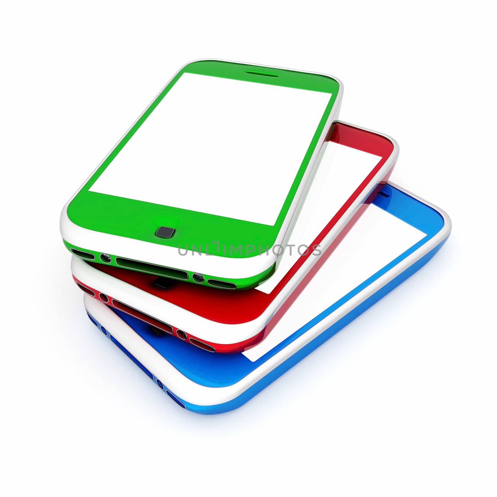 Image smartphone isolated on a white background
