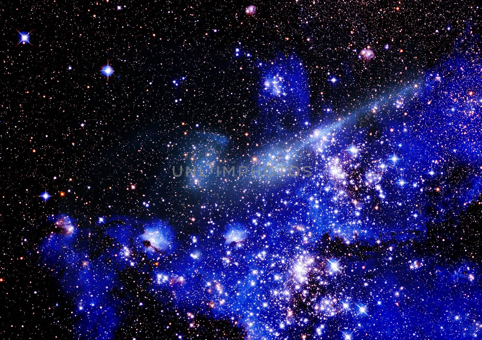 Far being shone nebula and star field against space. "Elements of this image furnished by NASA".