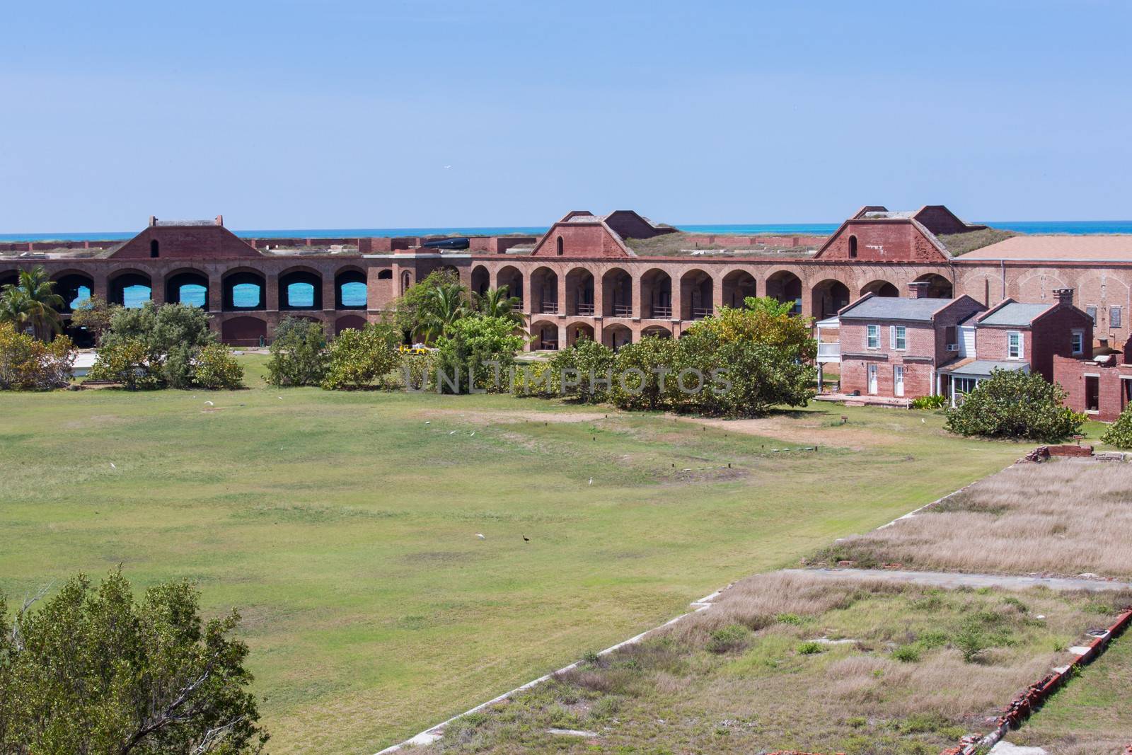 This is an image from the inside of Fort Robinson at the Dry Tortugas.