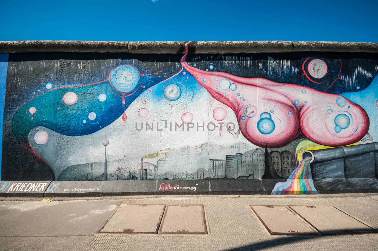 part of the famous East Side Gallery in Berlin