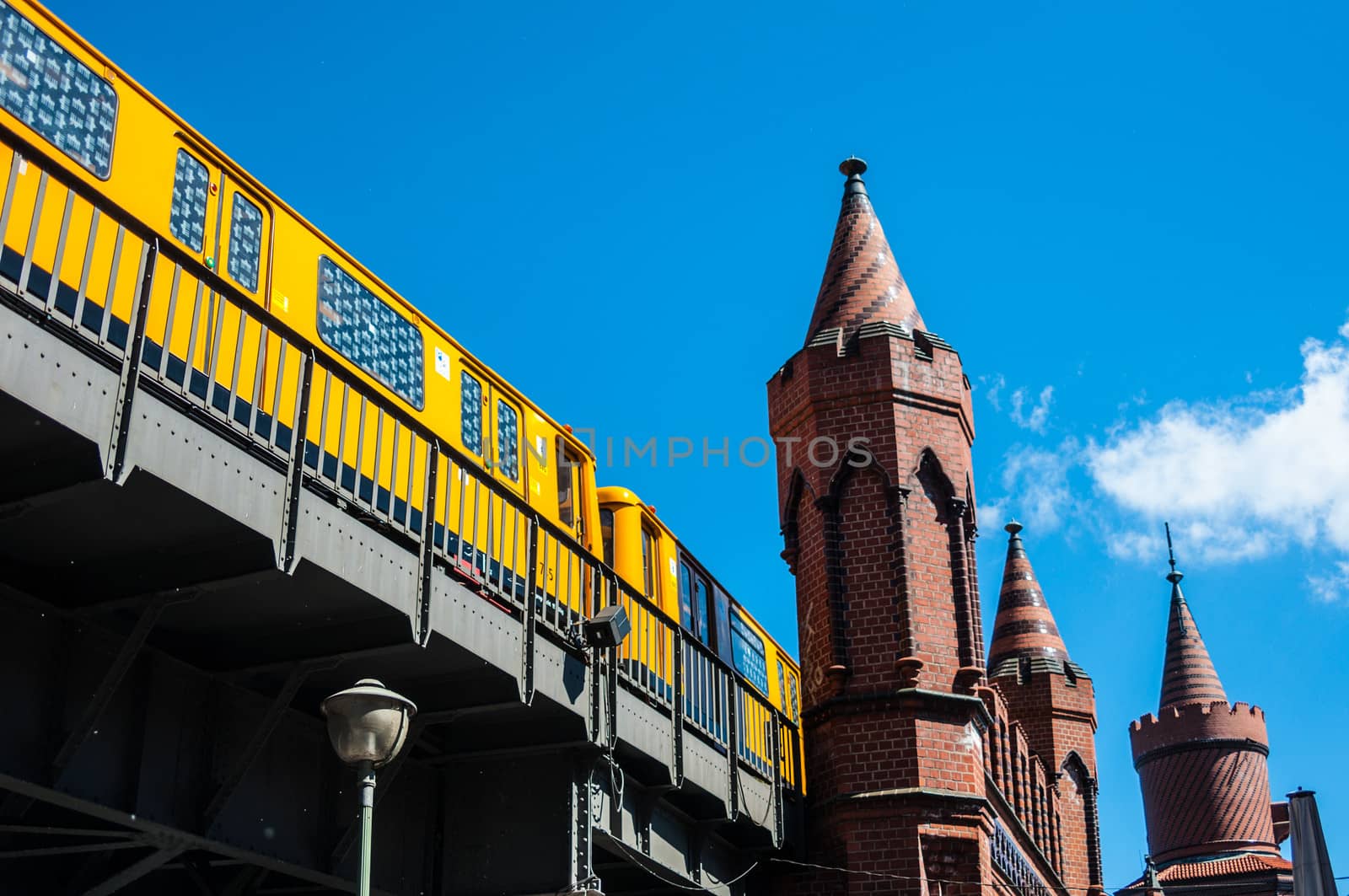 view of the Oberbaum bridge in Berlin