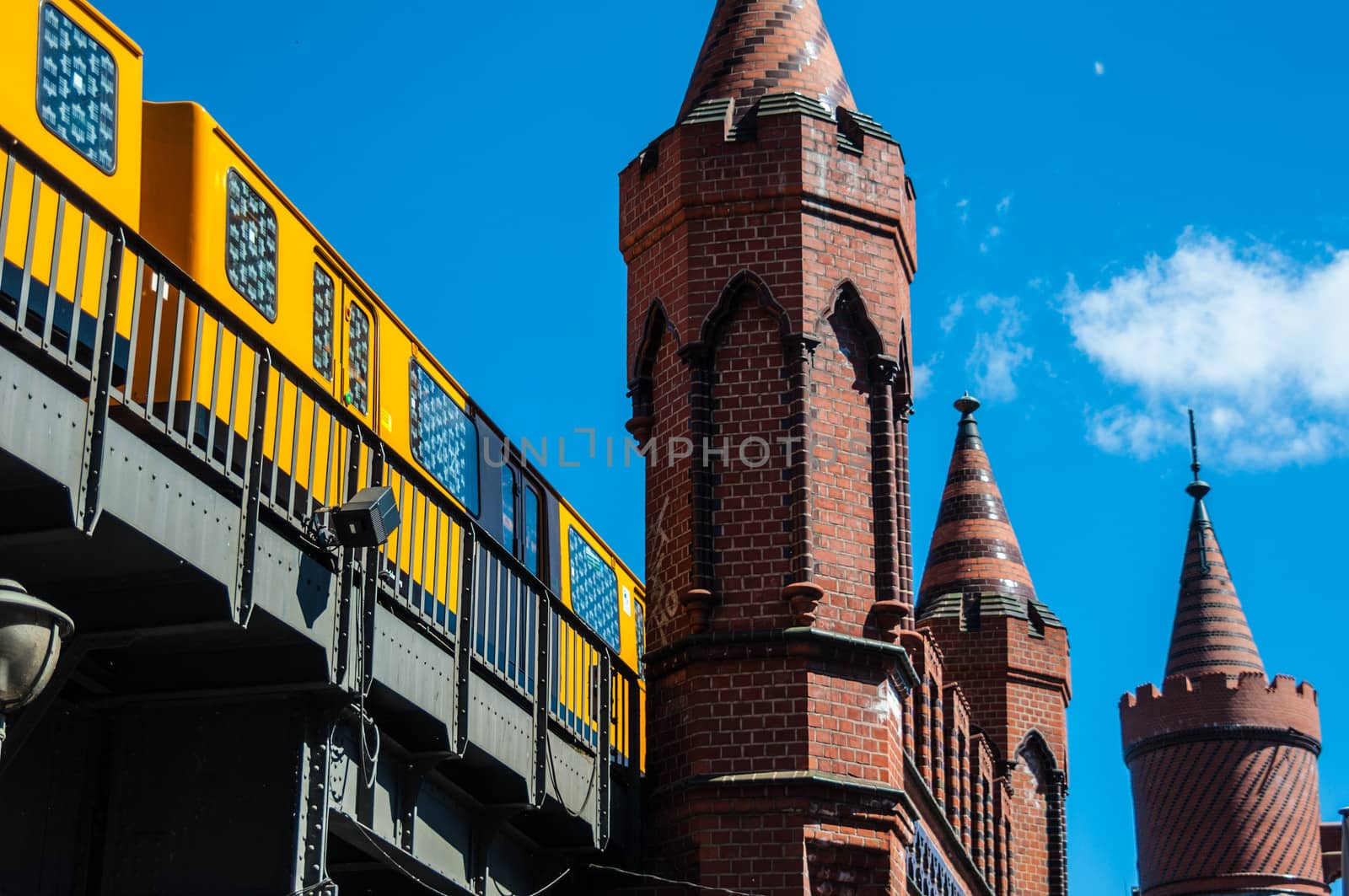 view of the Oberbaum bridge in Berlin