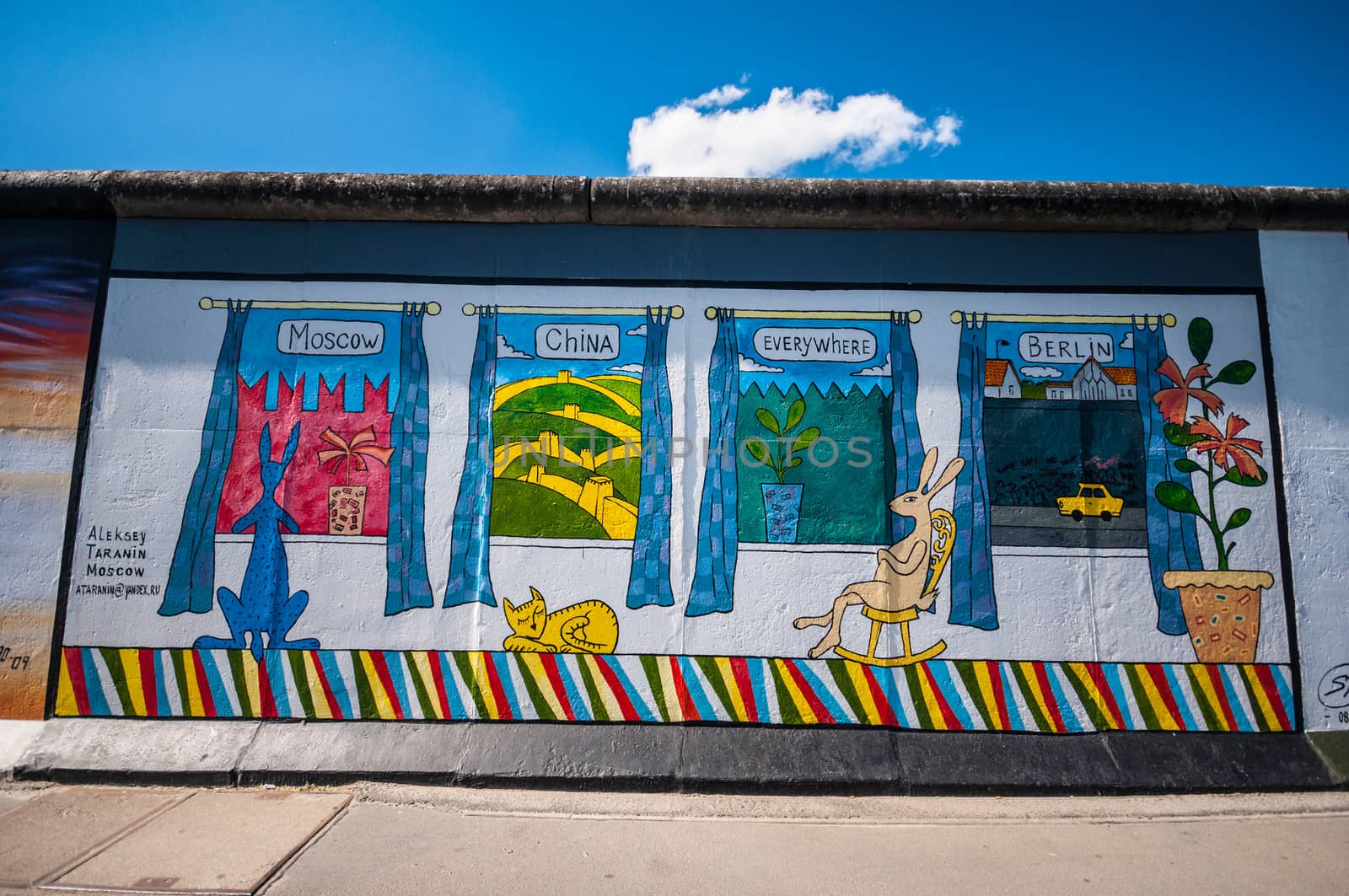 part of the famous East Side Gallery in Berlin