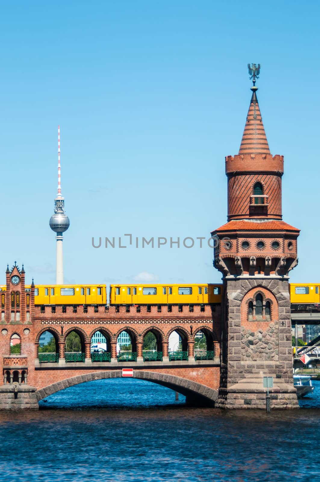 view of the Oberbaum bridge in Berlin