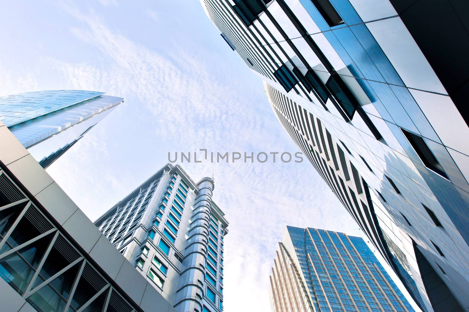 Skyscrapers in Kuala Lumpur financial center. Malaysia