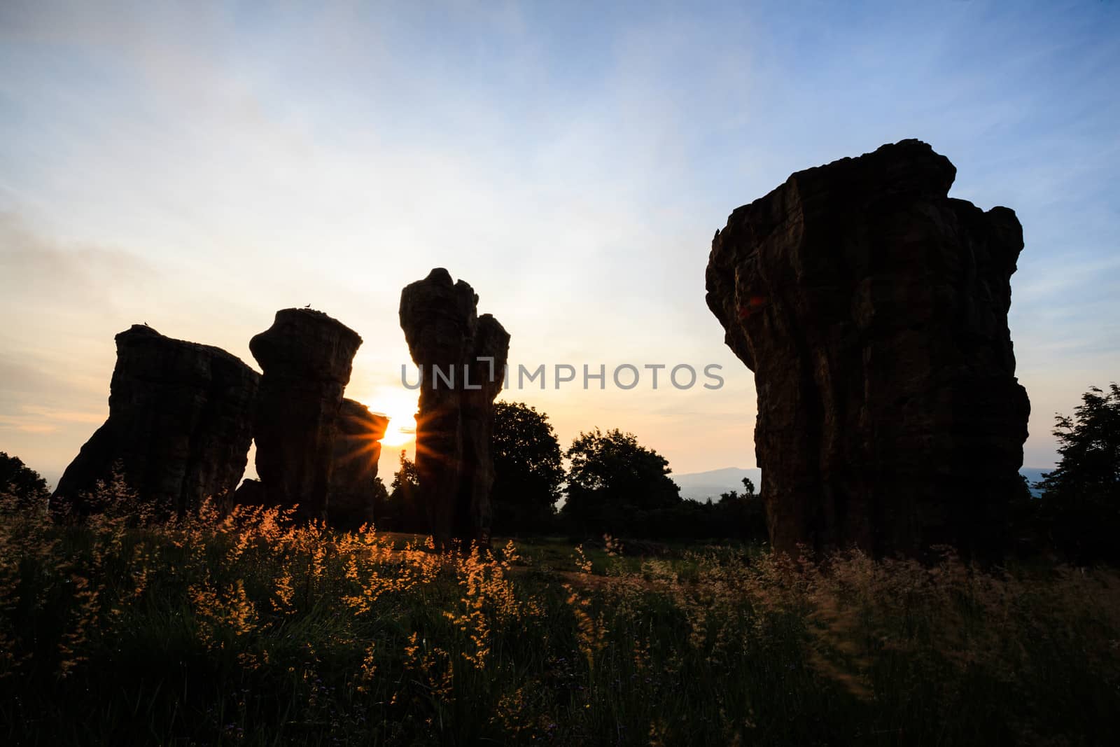 Morning at stonehenge of thailand