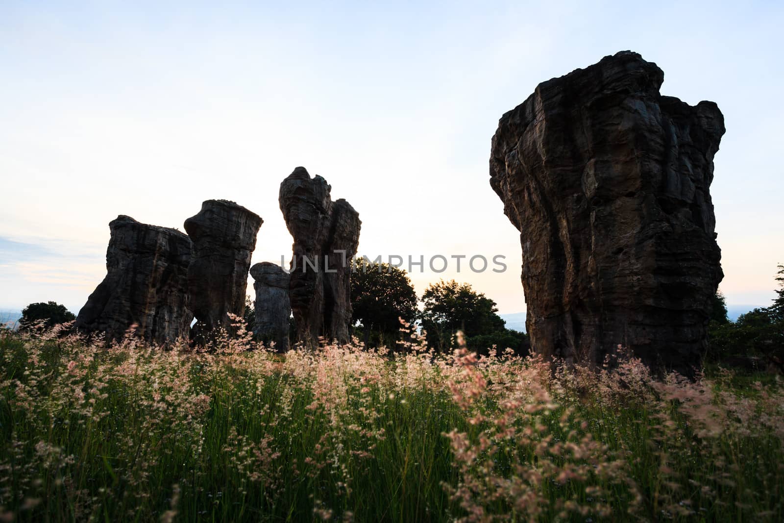 Stonehenge of thailand in the morning