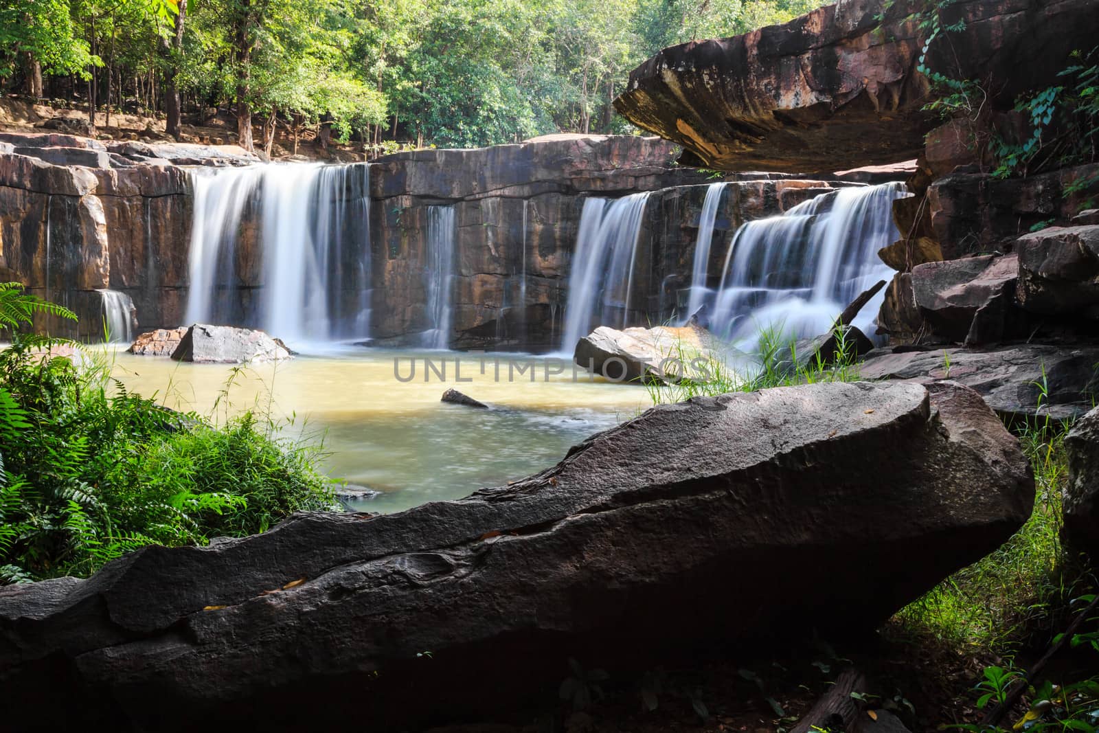 Waterfalls in national park at chaiyaphum province, thailand