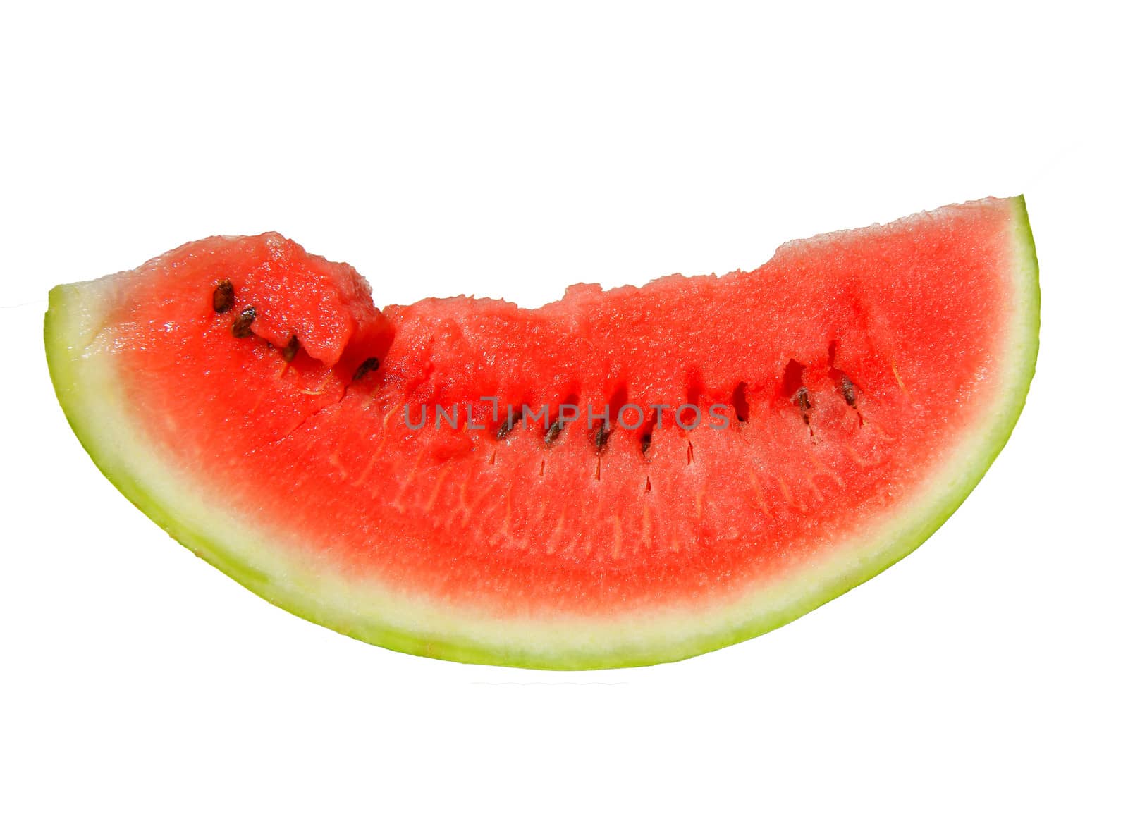 Slice of watermelon on white background by cobol1964