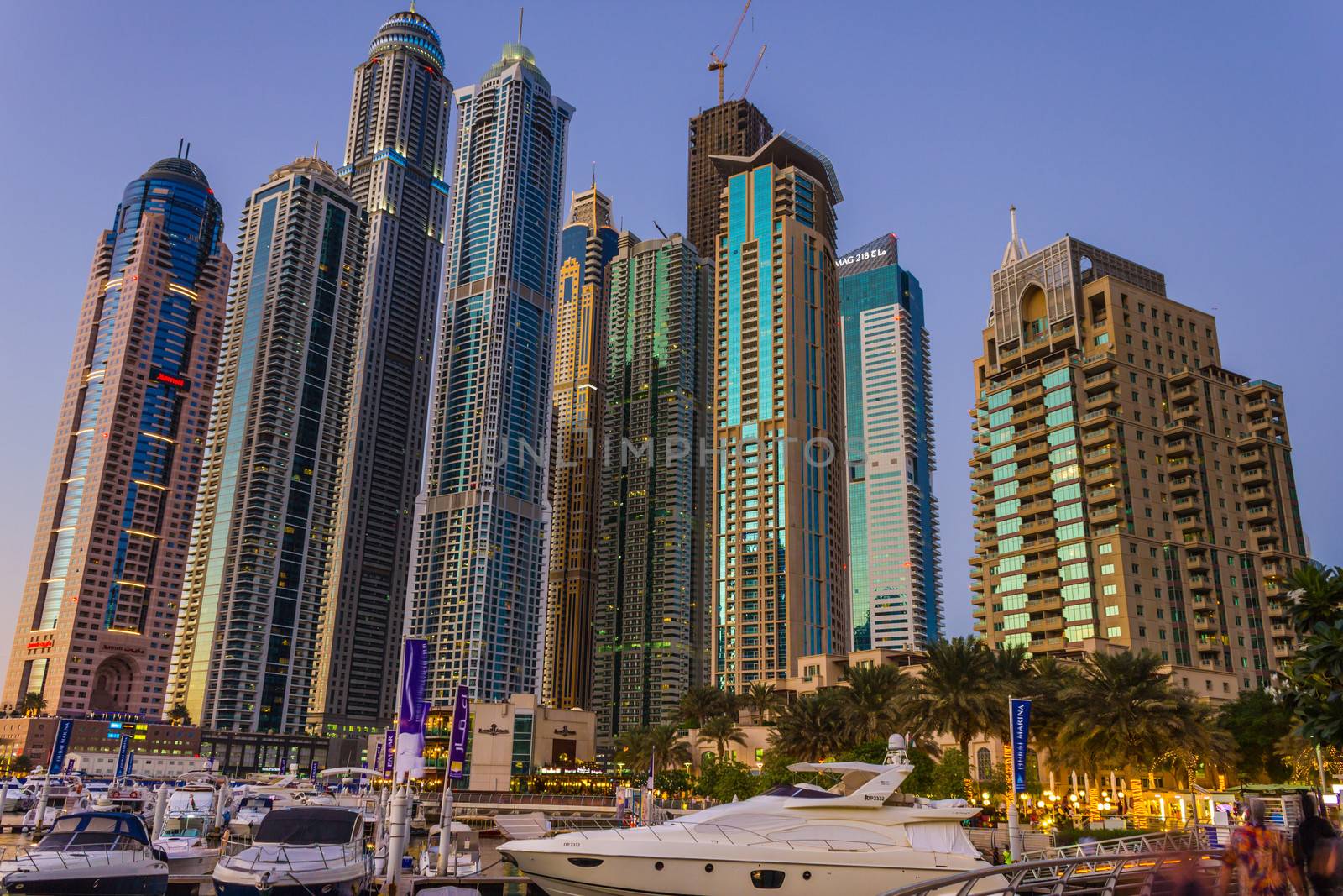 Nightlife in Dubai Marina. UAE. November 16, 2012 by oleg_zhukov