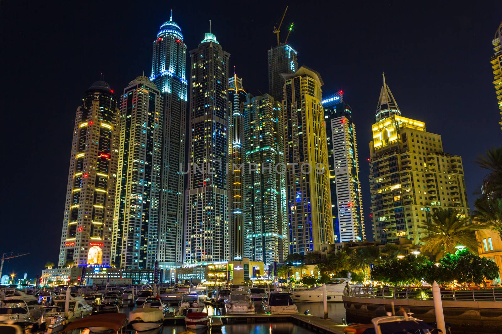 Nightlife in Dubai Marina. UAE. November 16, 2012 by oleg_zhukov