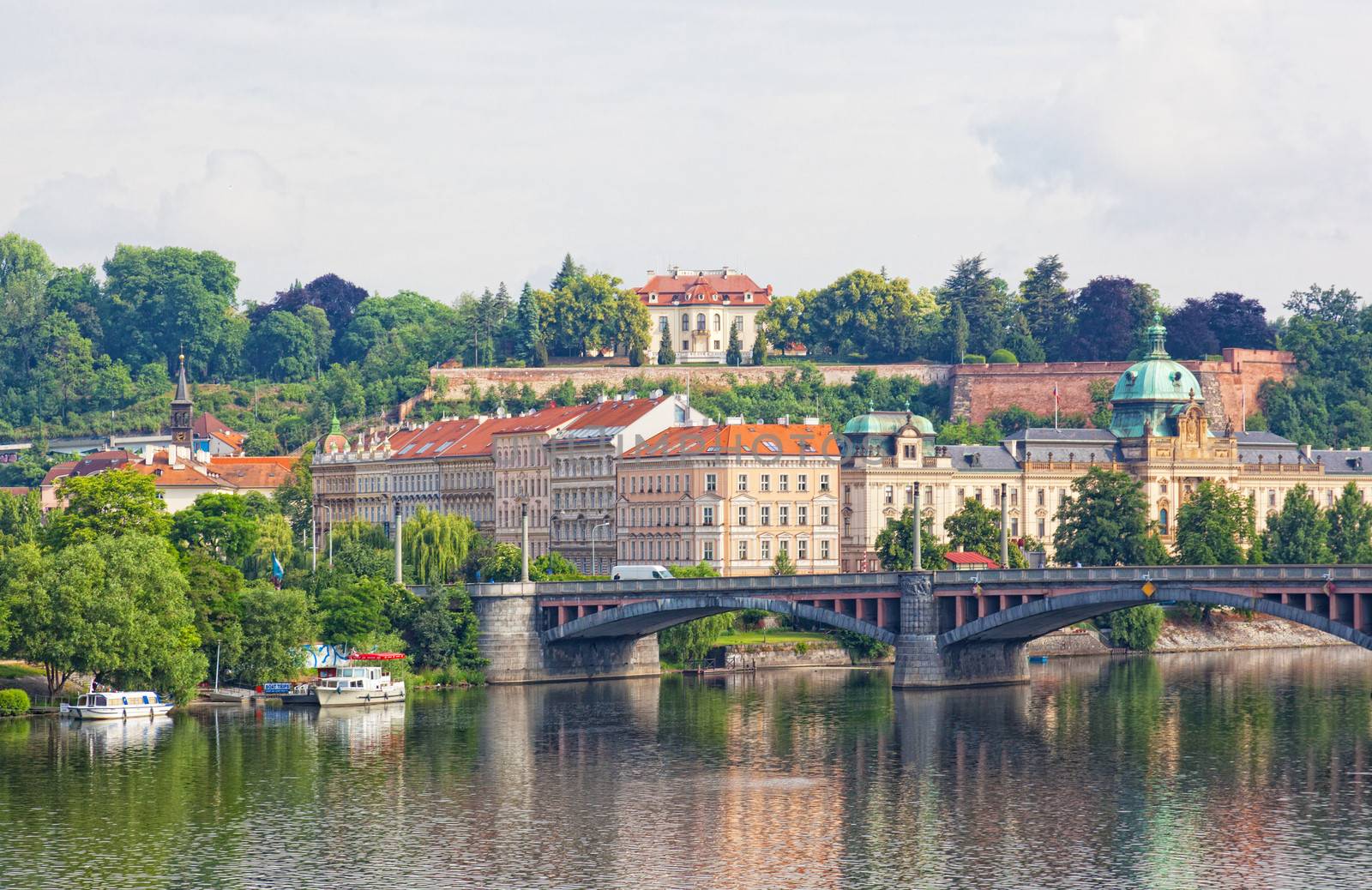 Czech republic, Prague, look on Gradchana and the Vltava River