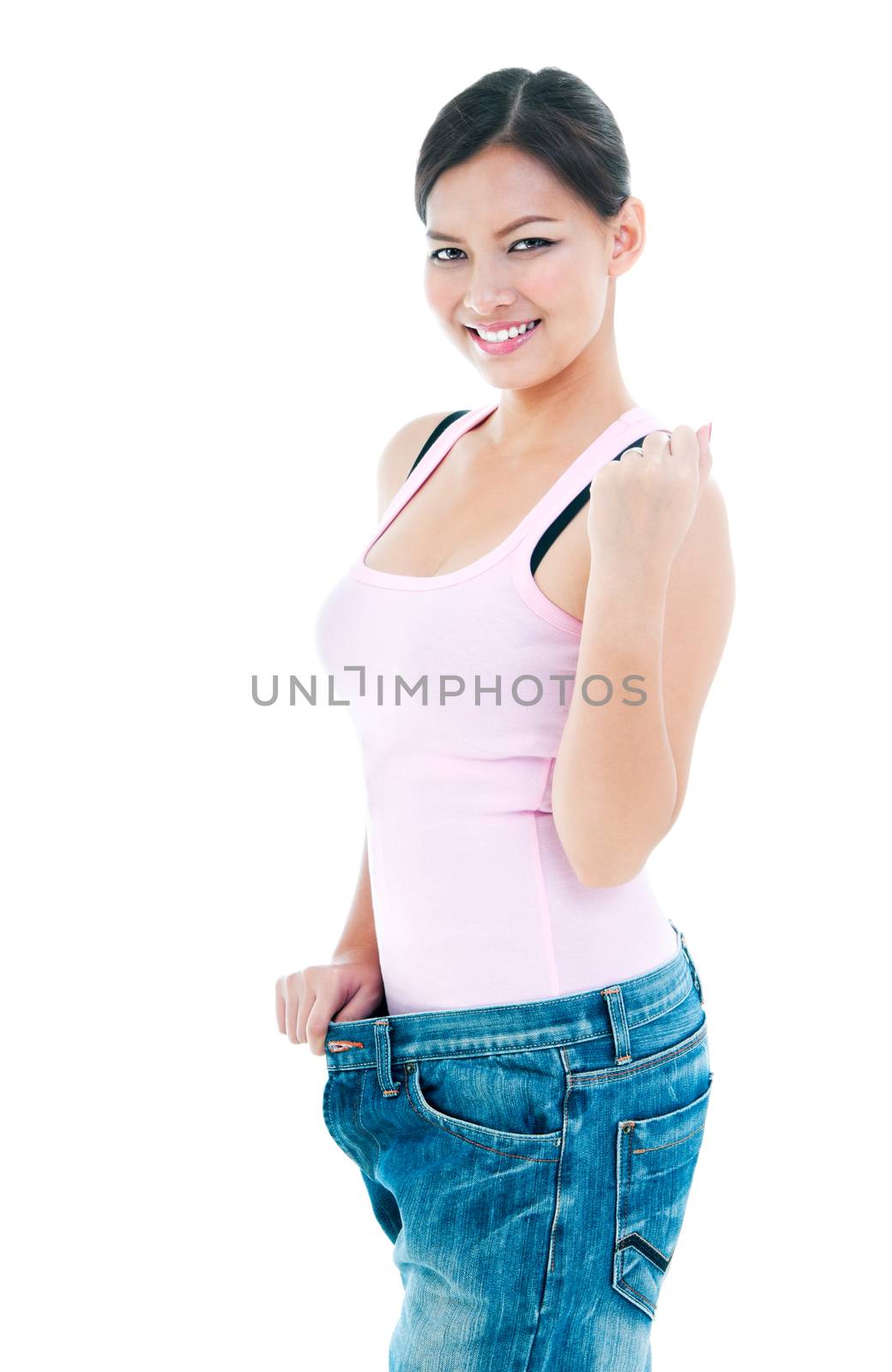 Cute Young Woman Losing Weight by williv