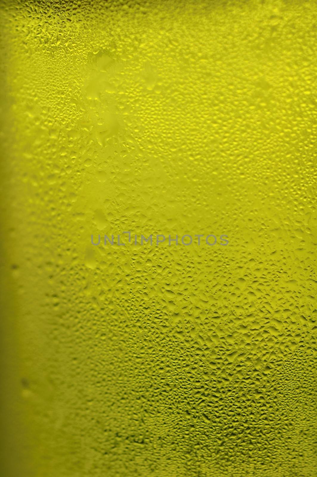 Yellow - green background formed by condensation glass