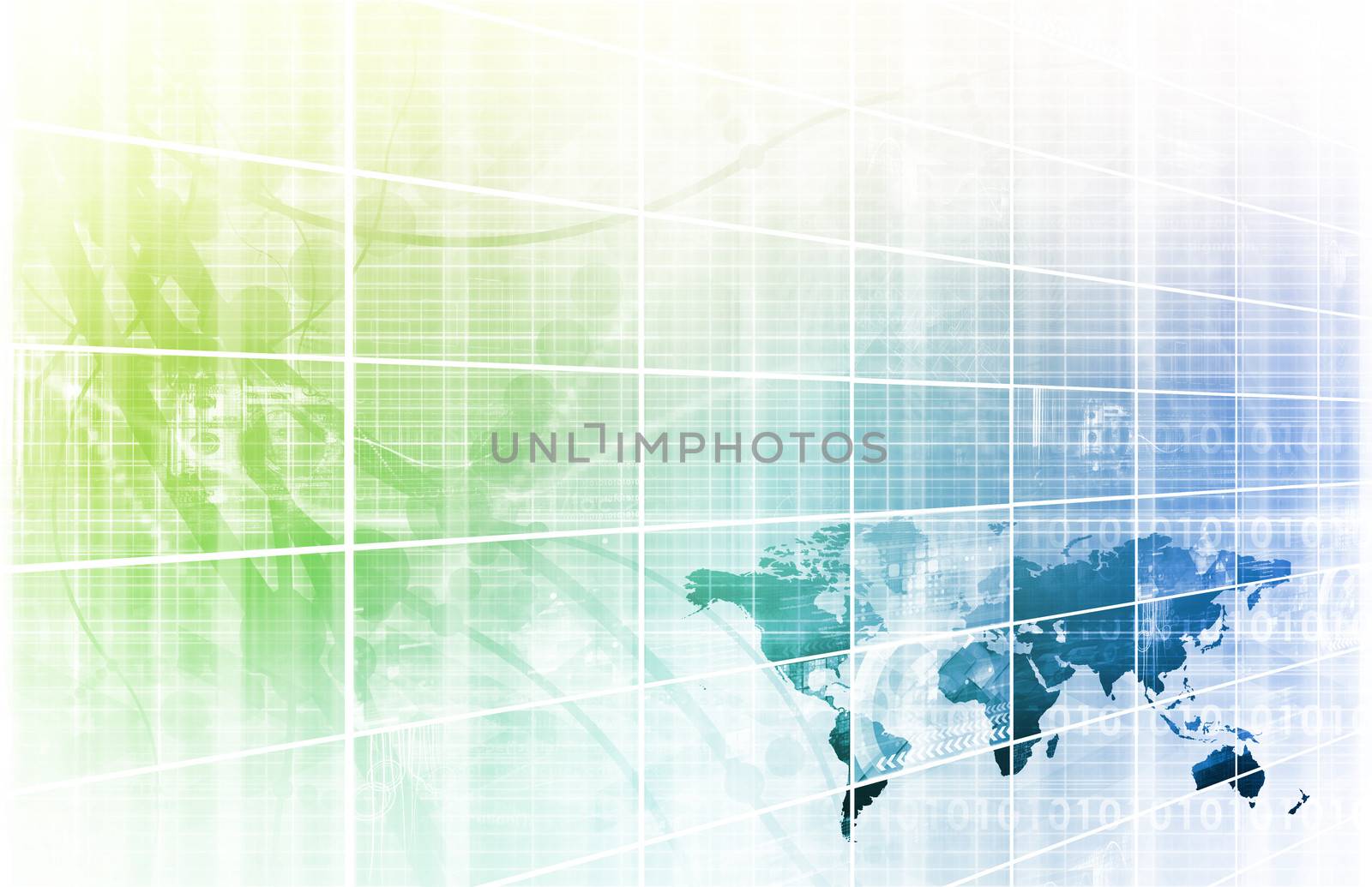 Digital Signal Technology Abstract as Pattern Art