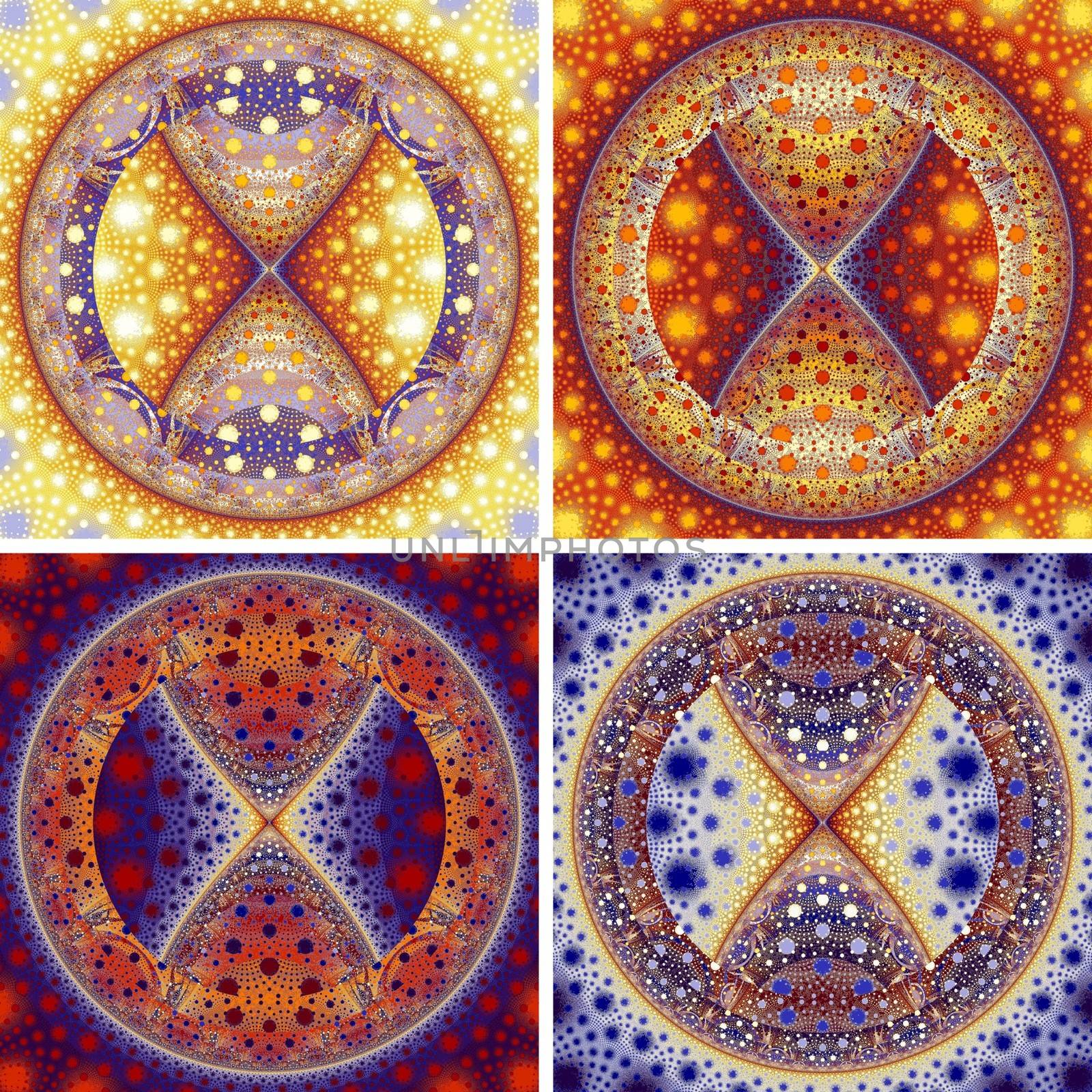 sand clock colored fractal background