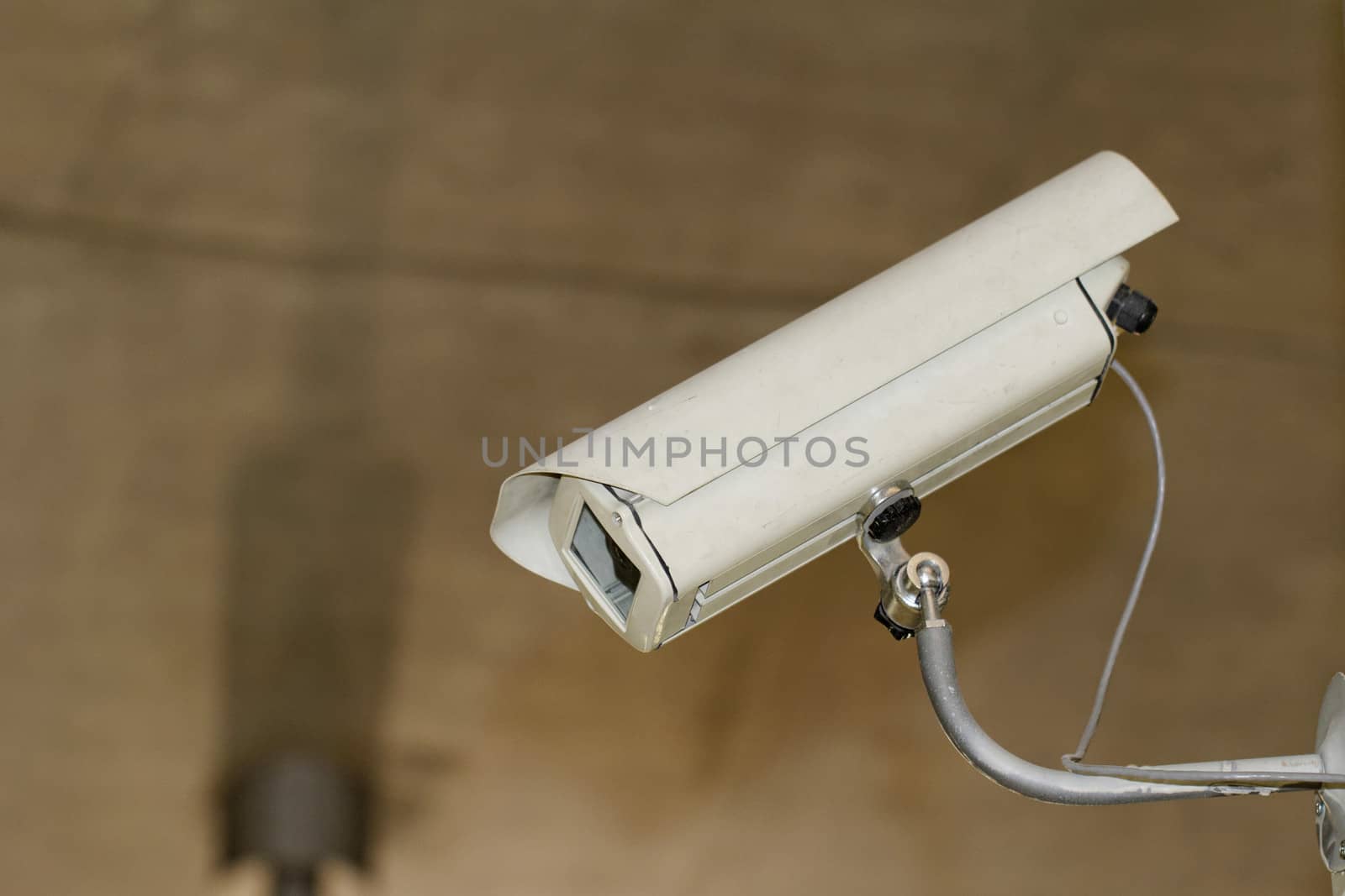 industrial white security camera in the box ( CCTV)