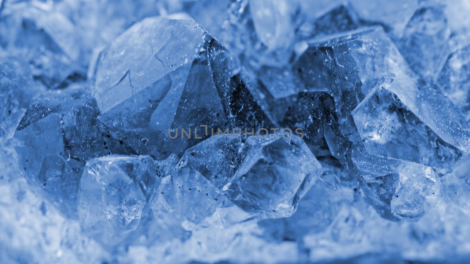 macro photo about crystals of blue vitriol - Copper sulfate