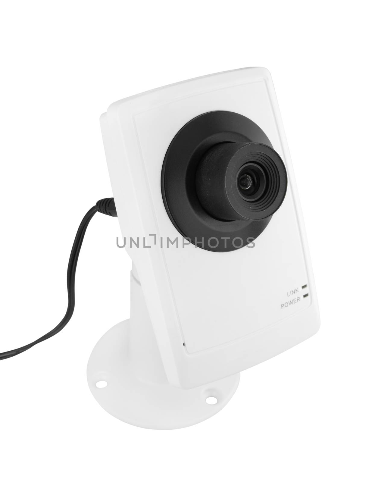 security camera on white background