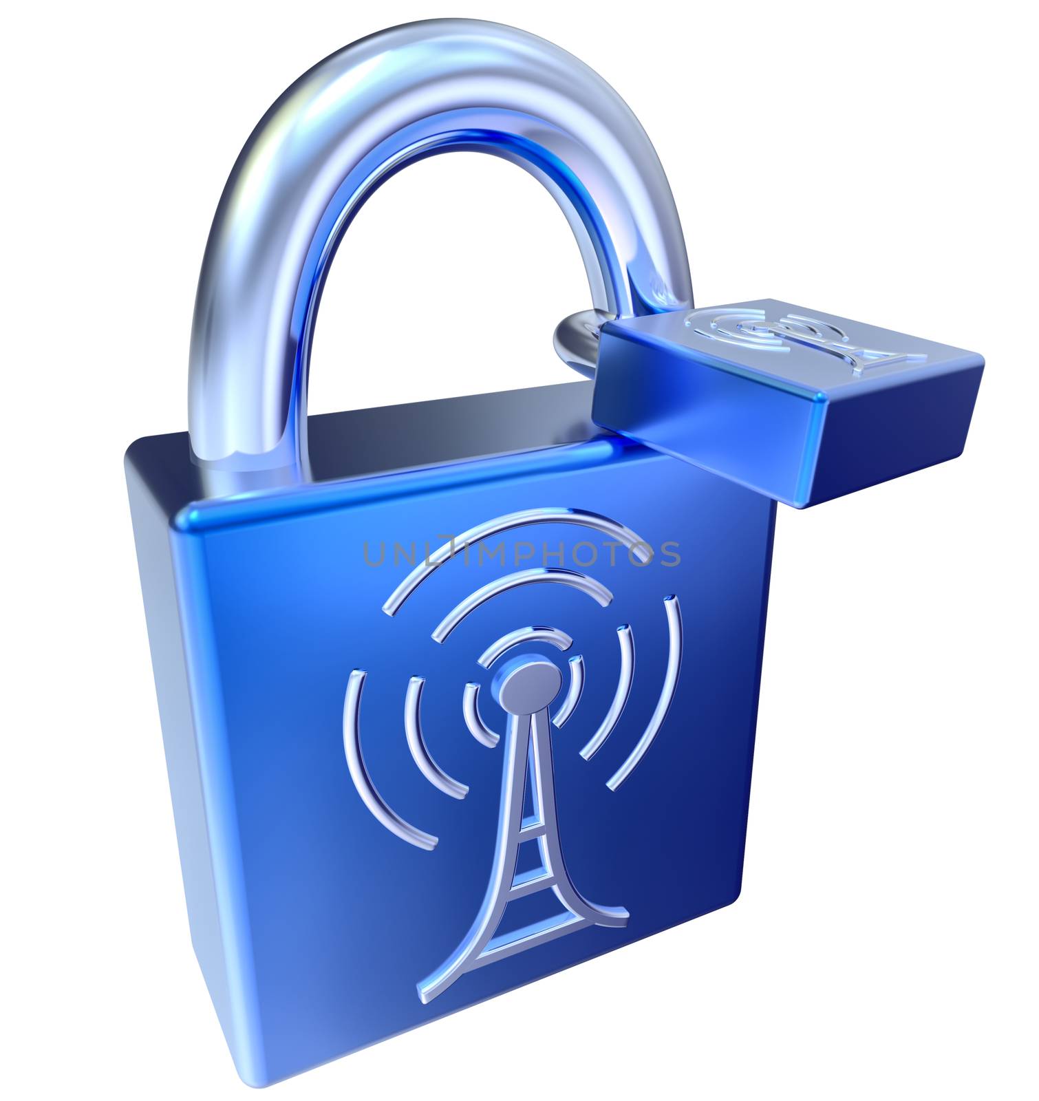 lock icon for digital transmitter as symbol locked information signals