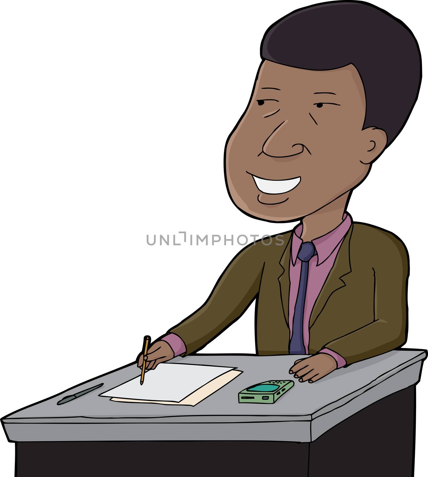 Businessman Writing by TheBlackRhino