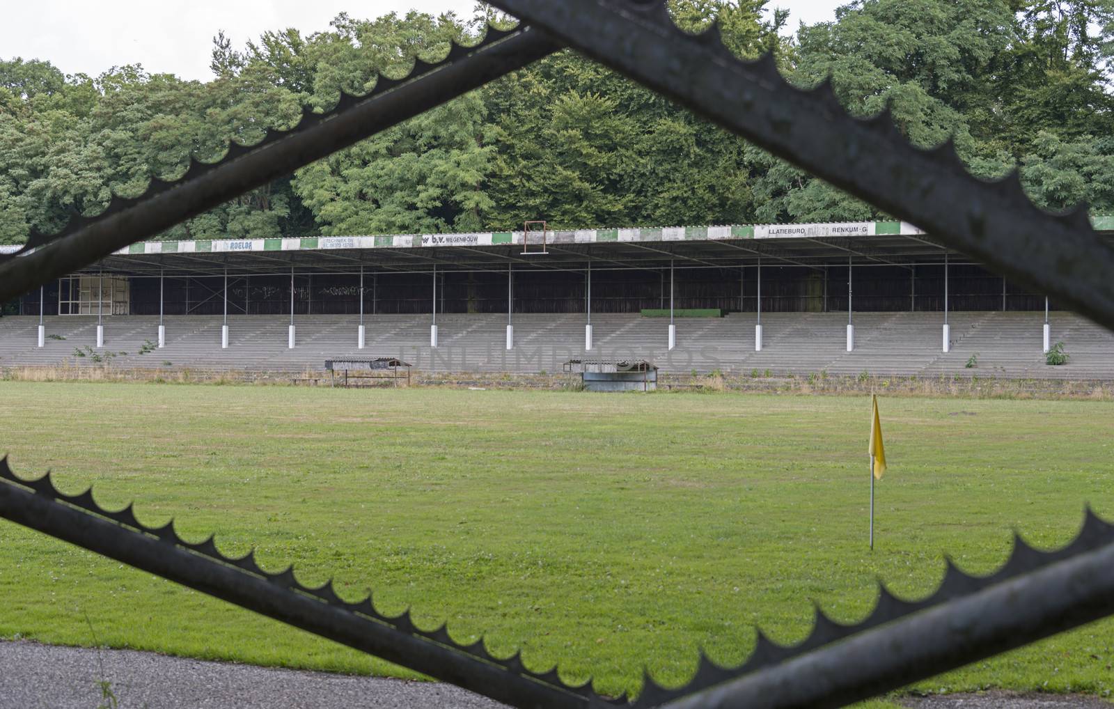 abandoned soccer field from wageningen in Holland  closed in 1992