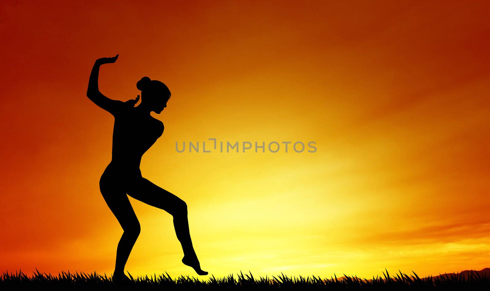Dancer at sunset