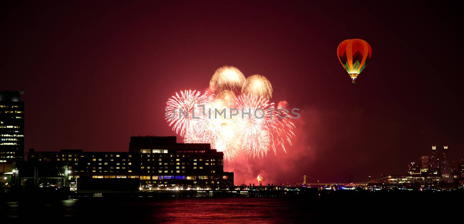 The 4th of July fireworks over the Hudson River