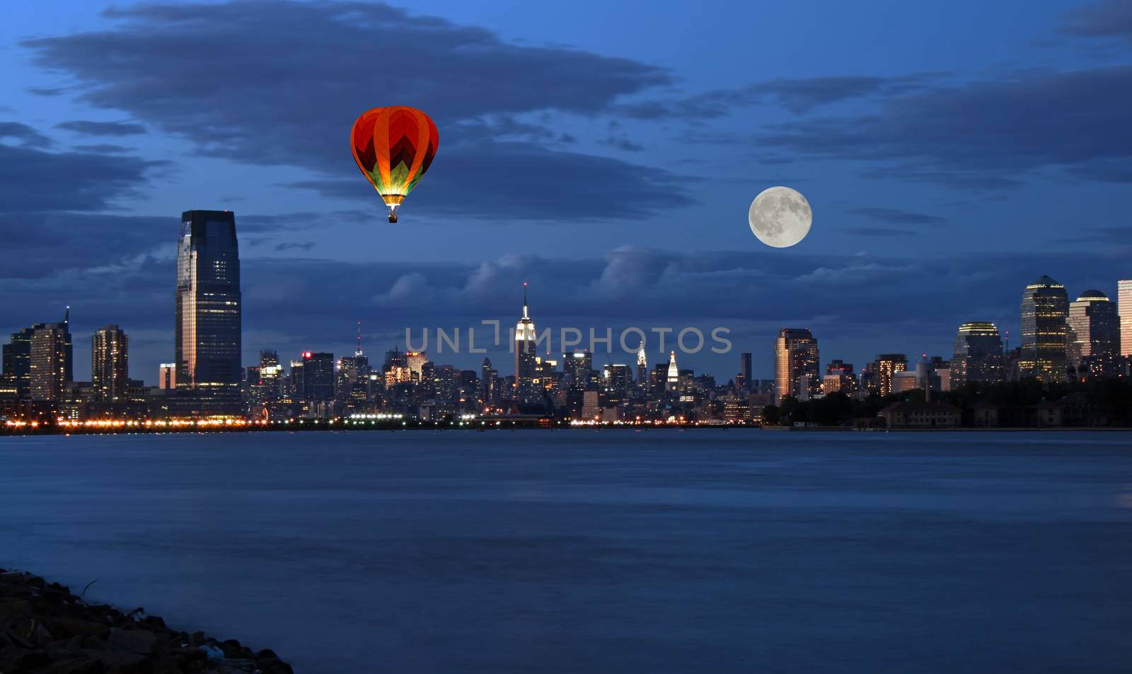 The New York City skyline from the Liberty State Park