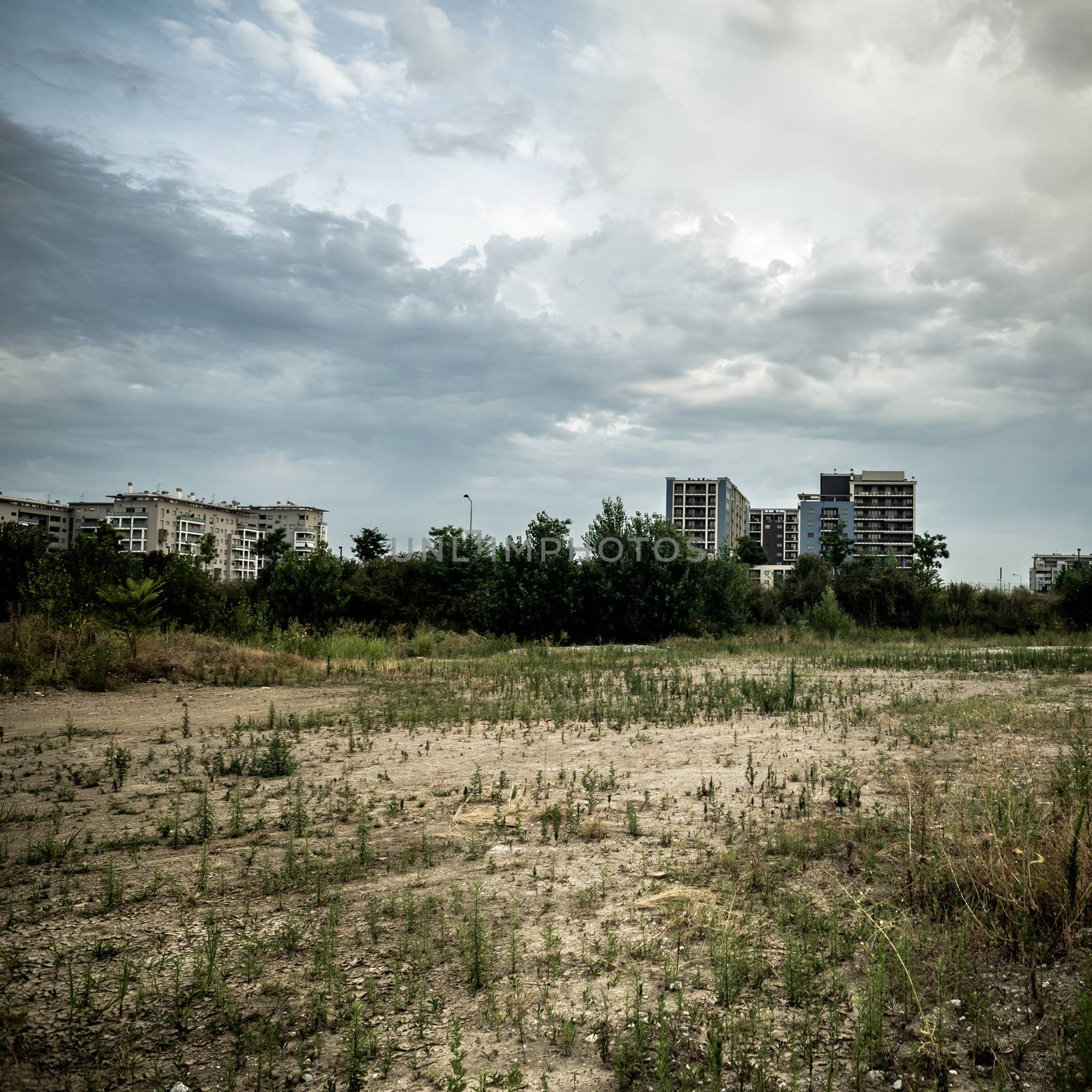 desolate suburb landscape by peus