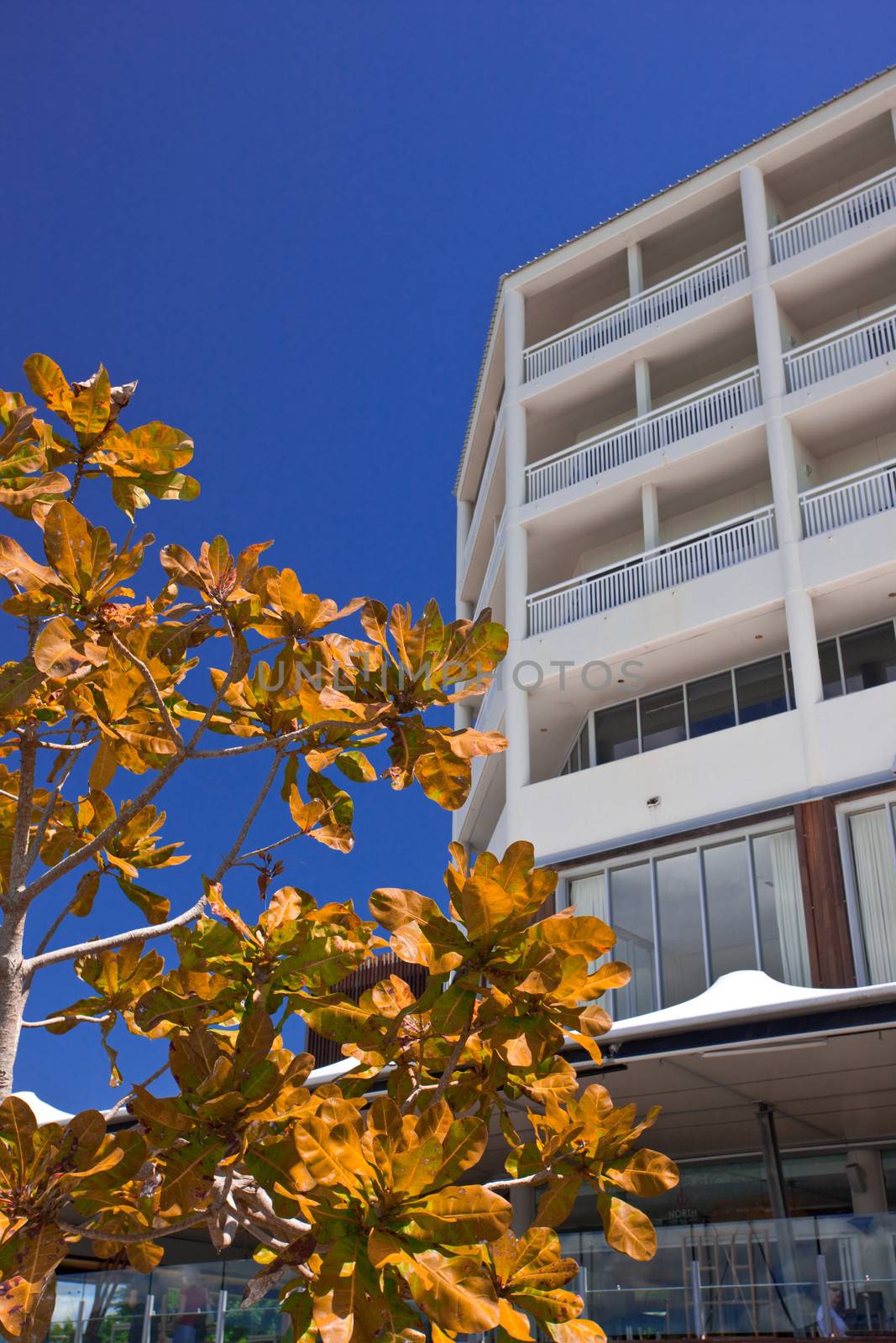 Apartment block with balconies by jrstock