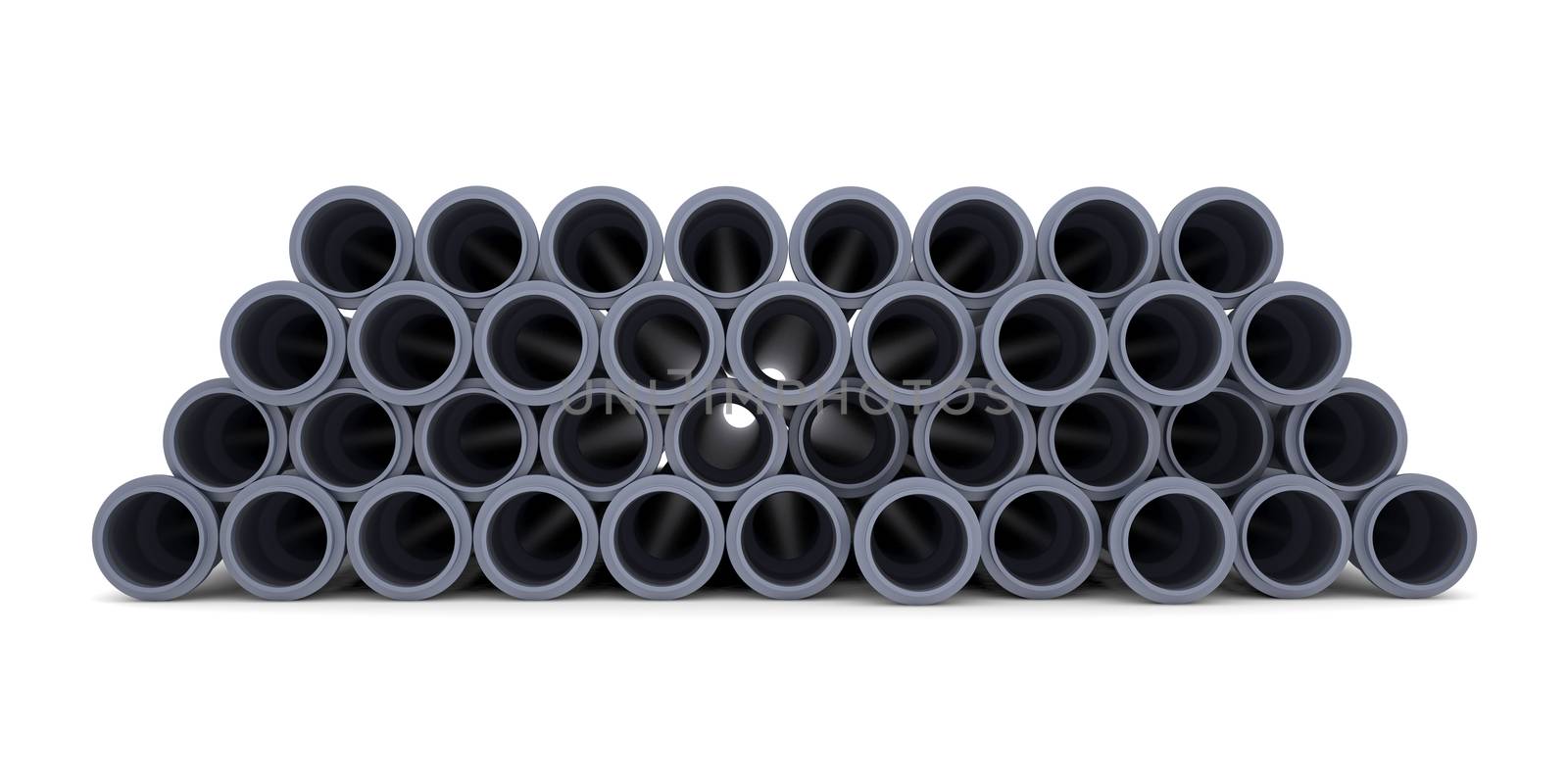 Grey PVC sewer pipes by cherezoff