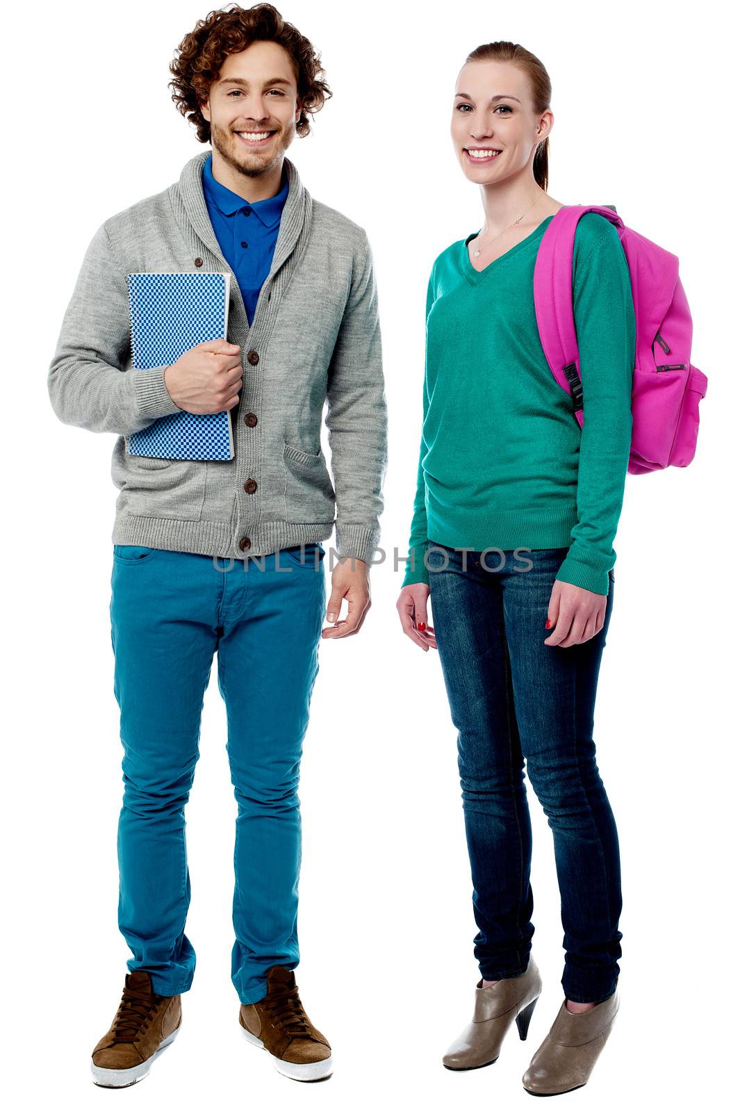 Cheerful classmates posing together by stockyimages