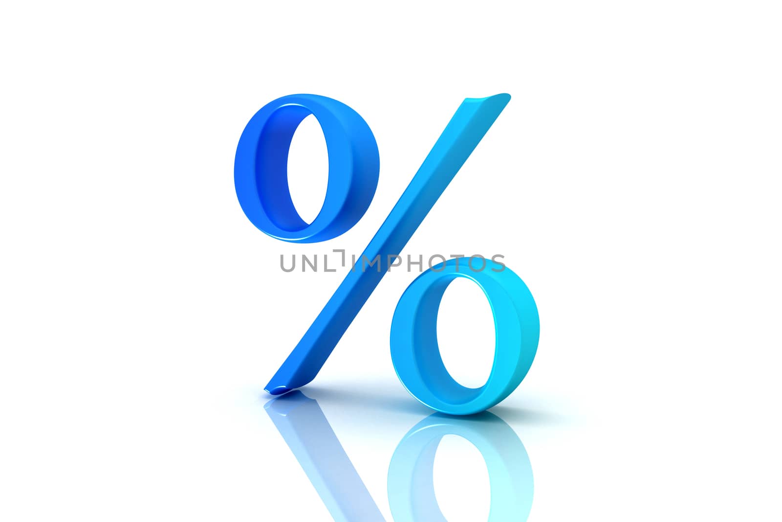 Bussines symbols. 3D percentage