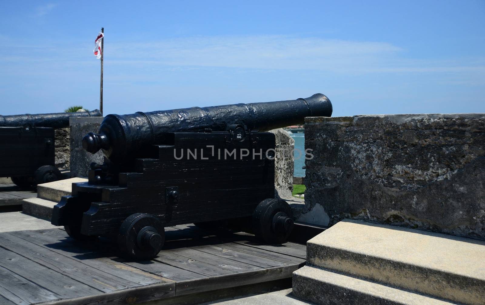 cannons at Castillo de San Marcos fort in St. Augustine, Florida