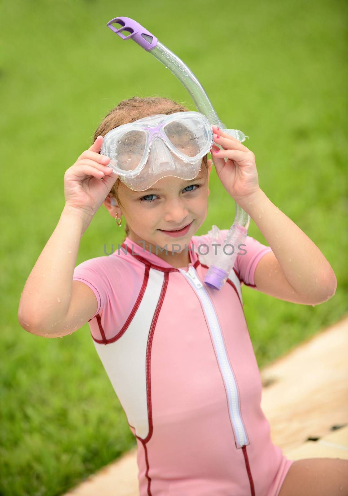 pretty girl with goggles and snorkel in summer by ftlaudgirl