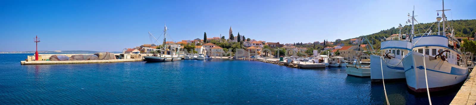 Fishermen harbor in town of Kali, Island of Ugljan, Croatia